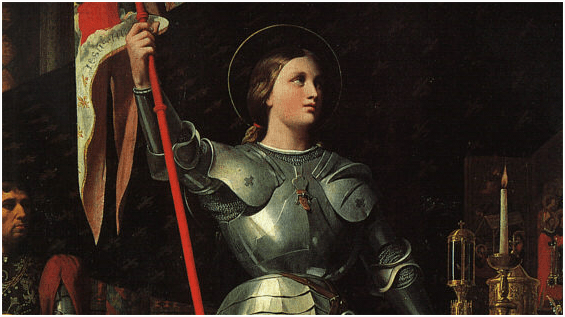 Jeanne d'Arc, femme providentielle ? - Jeanne d'Arc au sacre du roi Charles VII, toile de Dominique Ingres (1780-1867)