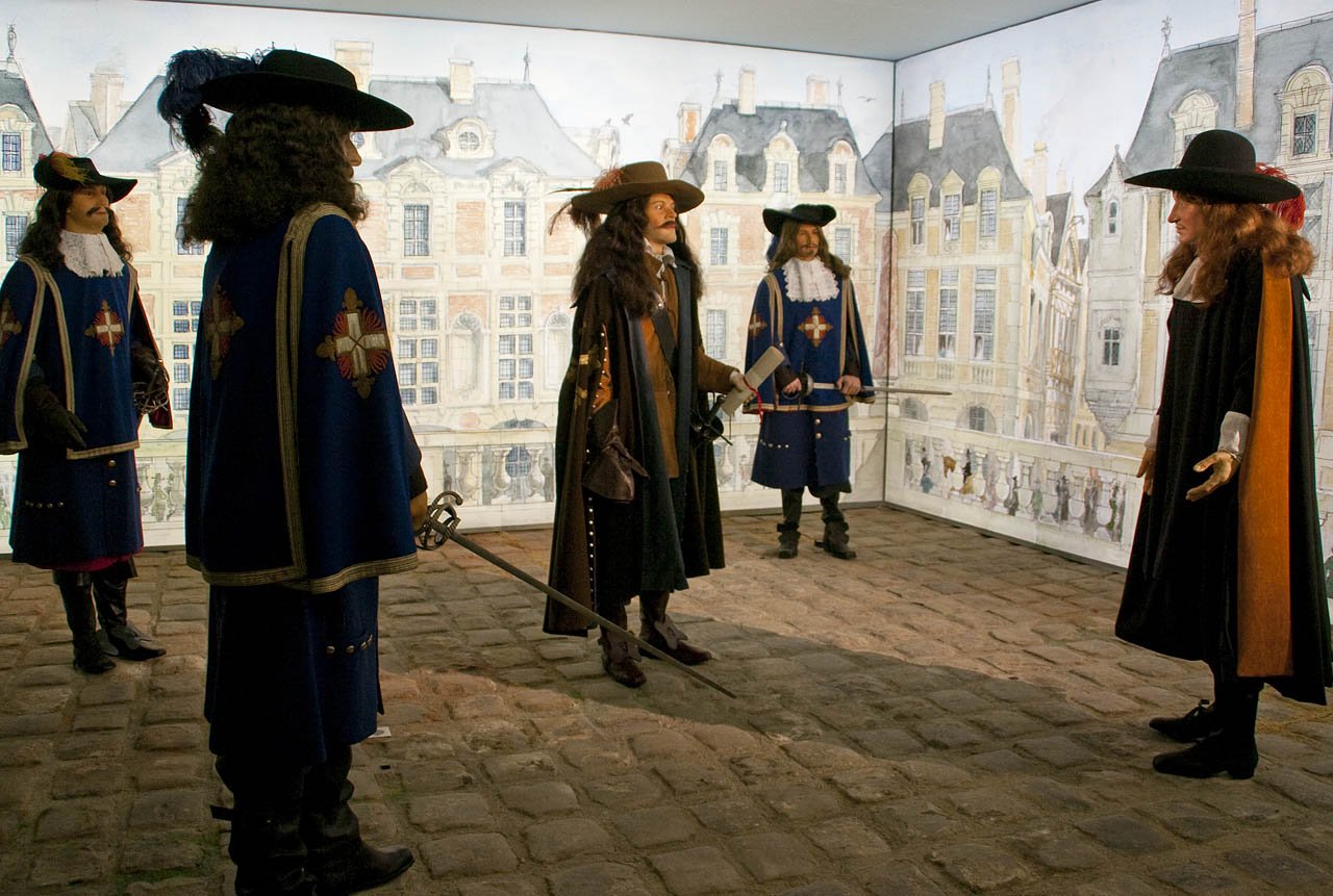 L'arrestation de Fouquet - Personnages en cire au château du Vaux-le-Vicomte