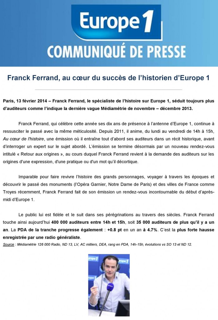 Franck Ferrand, au cœur du succès de l’historien d’Europe 1-page-001